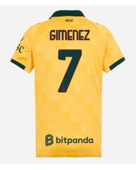 Billige Fotballdrakt AC Milan Santiago Gimenez #7 Replika Tredjedrakt Dame 2025-26 Kortermet Billige Fotballdrakt AC Milan Santiago Gimenez #7 Replika Tredjedrakt Dame 2025-26 Kortermet